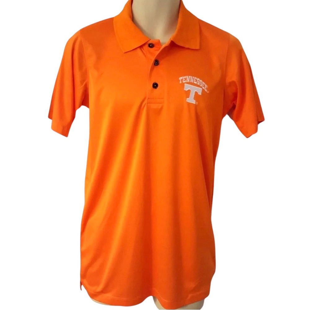 TENNESSEE VOLUNTEERS Polo Shirt Size Small Adult Golf Embroidered Logo Orange